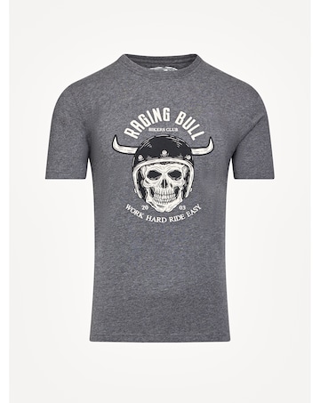 Raging Bull Work Hard Ride Easy T-Shirt Charcoal