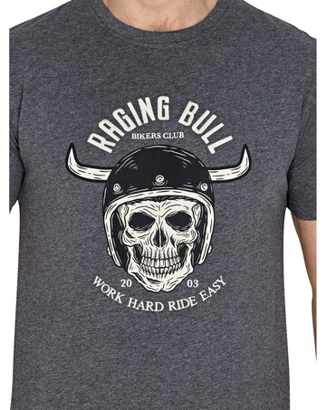 Raging Bull Work Hard Ride Easy T-Shirt Charcoal