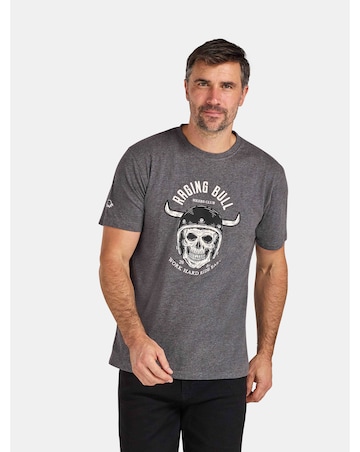 Raging Bull Work Hard Ride Easy T-Shirt Charcoal