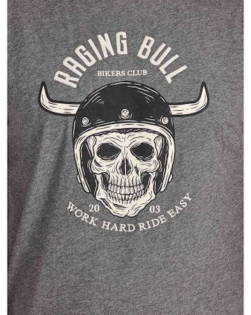 Raging Bull Work Hard Ride Easy T-Shirt Charcoal