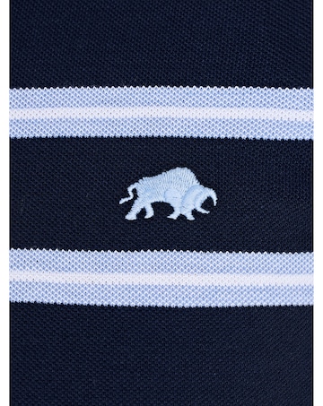 Raging Bull Classic Triple Stripe Birdseye Polo Navy
