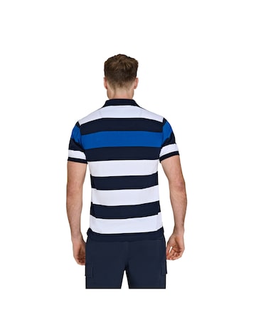 Raging Bull Classic Jersey Contrast Panel Polo Navy