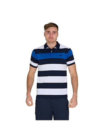 Raging Bull Classic Jersey Contrast Panel Polo Navy