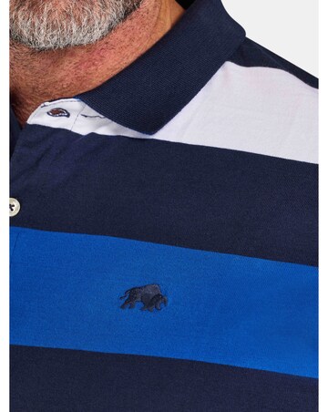 Raging Bull Classic Jersey Contrast Panel Polo Navy