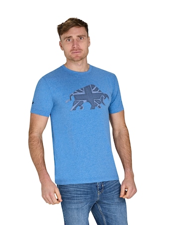 Raging Bull Union Jack Bull T-Shirt Denim Blue