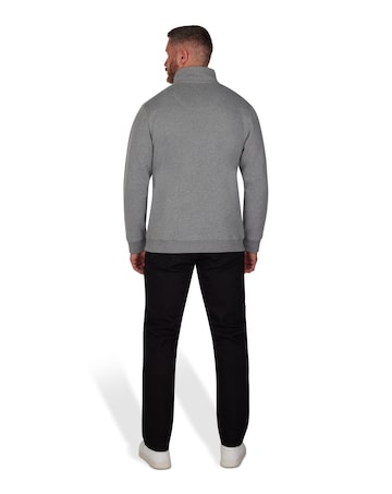 Raging Bull Classic Jersey Quarter Zip Sweat Grey Marl