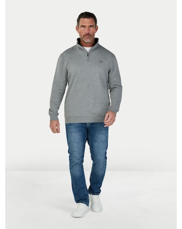 Raging Bull Classic Jersey Quarter Zip Sweat Grey Marl
