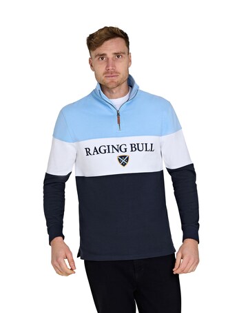 Raging Bull Cut & Sew Quarter Zip Sky Blue