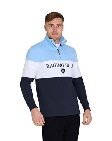 Raging Bull Cut & Sew Quarter Zip Sky Blue