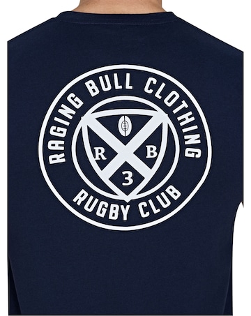 Raging Bull Rugby Club Back Print T-Shirt Navy