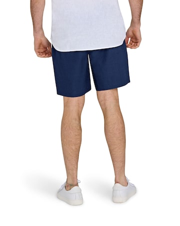 Raging Bull Stretch Waist Linen Short Navy