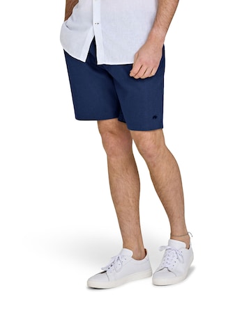 Raging Bull Stretch Waist Linen Short Navy