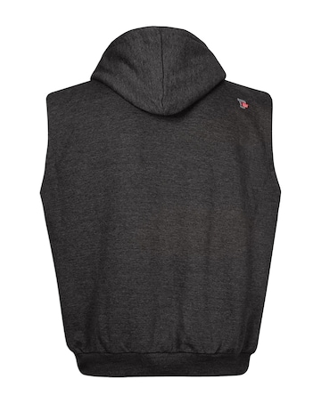 D555 Big & Tall Blake Sleeveless Fleece Hoody - Charcoal