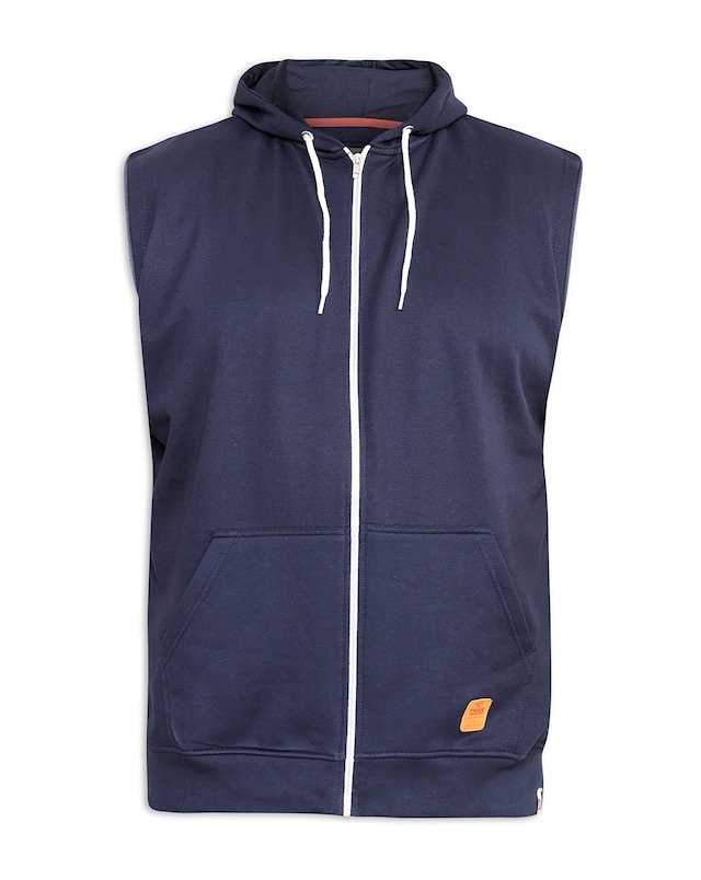 D555 Big & Tall Blake Sleeveless Fleece Hoody - Navy