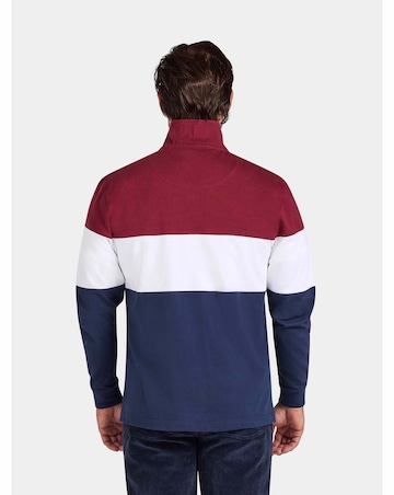 Raging Bull Cut & Sew Quarter Zip Navy/Red