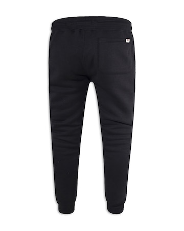 D555 Big & Tall Brandon Cuffed Jogger with Side Pockets and Drawcord - Black