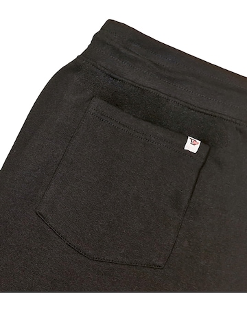 D555 Big & Tall Brandon Cuffed Jogger with Side Pockets and Drawcord - Black
