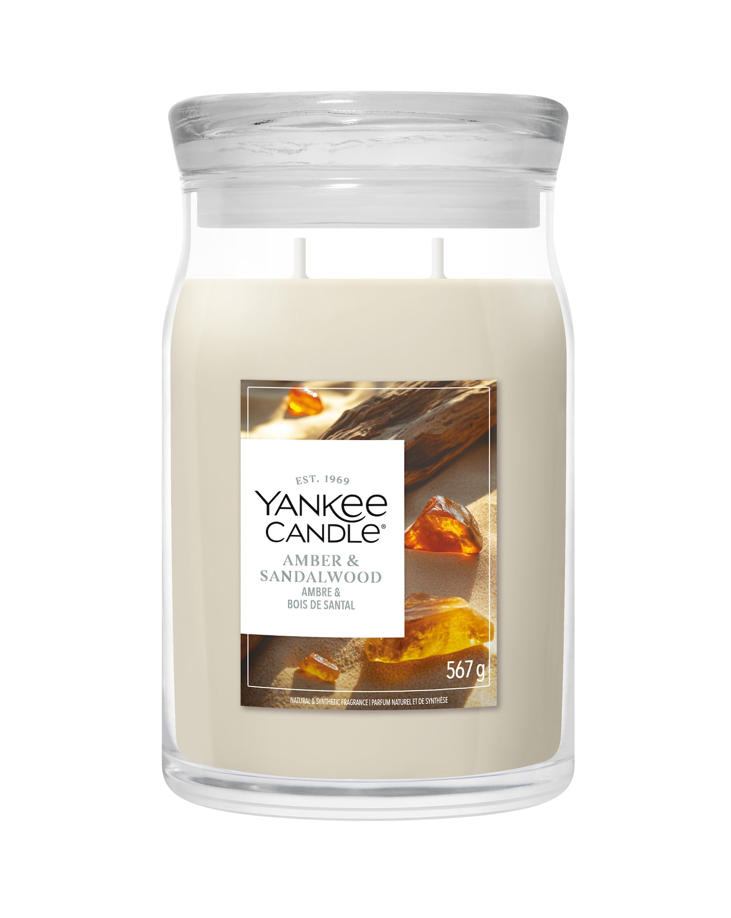 New In - Yankee Candle Large Amber and Sandalwood