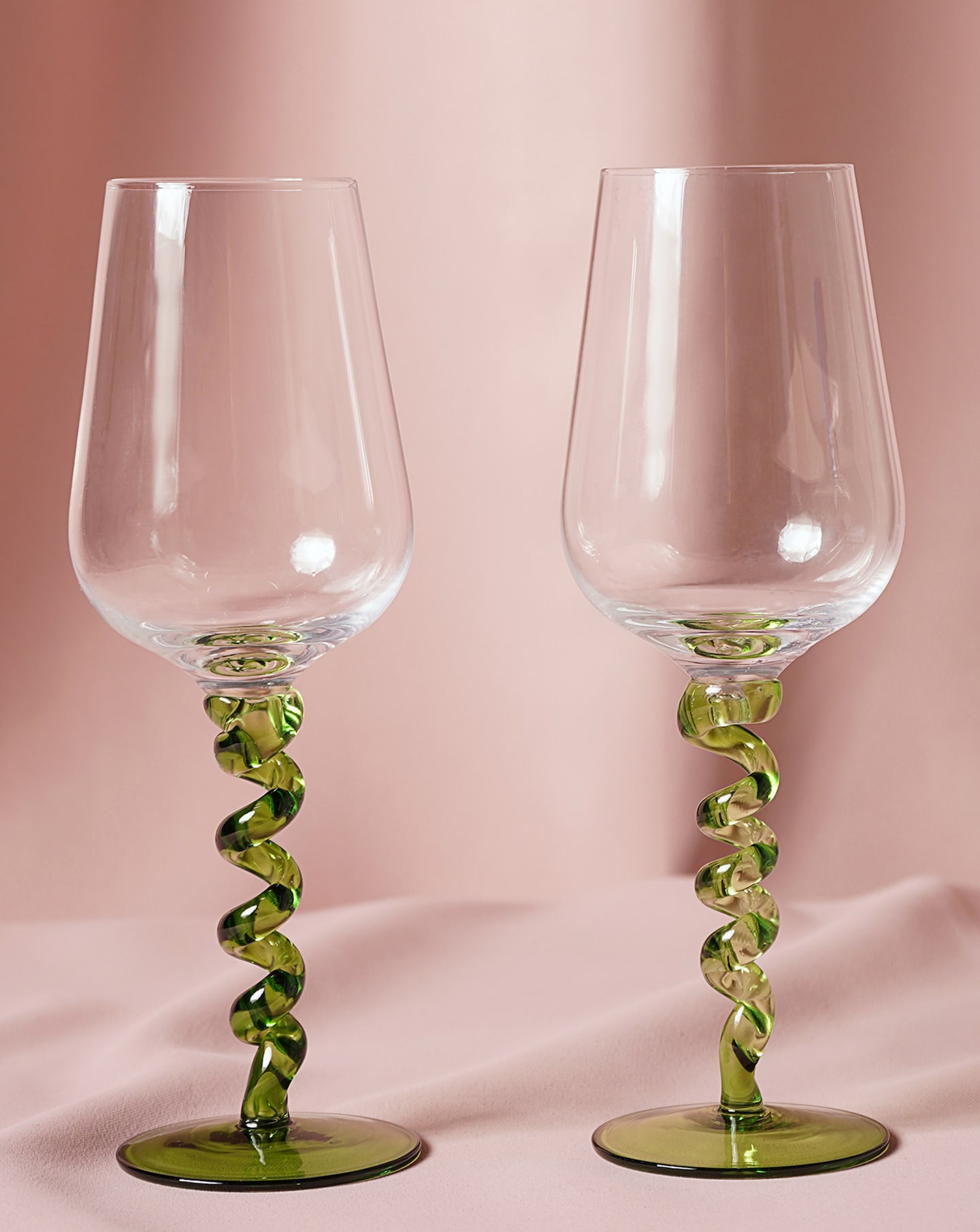 Raspberry Blossom Pair Of Wine Glasses