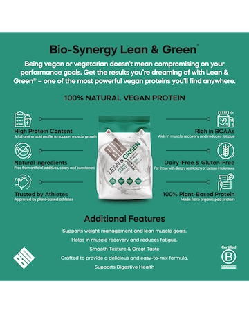 Bio-Synergy Lean & Green Vegan Protein Powder Butterscotch - 908g