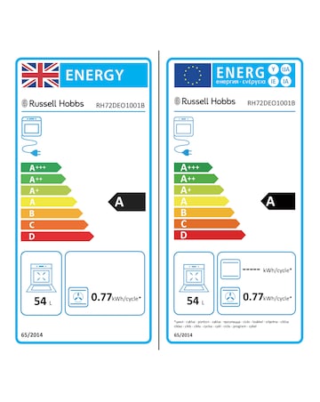 Russell Hobbs RH72DEO1001B Built-Under Electric Fan Oven - Black