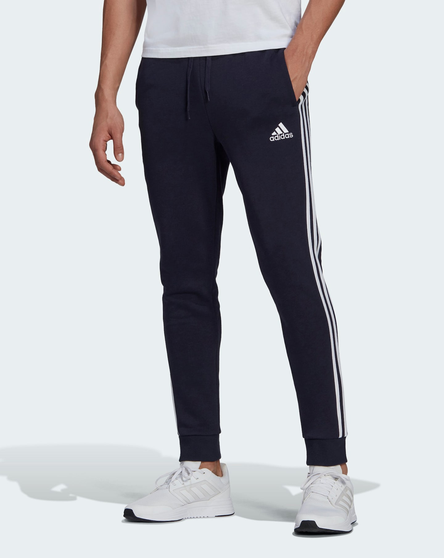 Adidas 3 sales stripe jogger pants